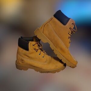 Timberland Boots Size 13‎ Boys Tan Wheat Padded Sole Waterproof Leather Workwear